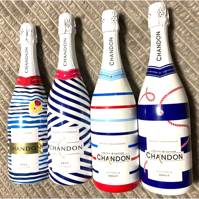 MOËT & CHANDON(モエエシャンドン)の⭐️シャンドン・ブリュット　限定サマーボトル4本セット⭐️ 食品/飲料/酒の酒(シャンパン/スパークリングワイン)の商品写真