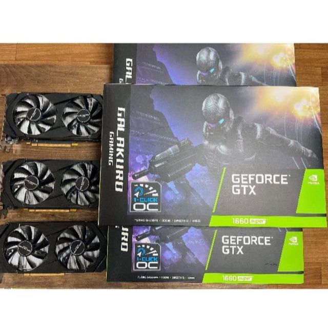 玄人志向 NVIDIA GeForce GTX 1660 super 3setPC周辺機器