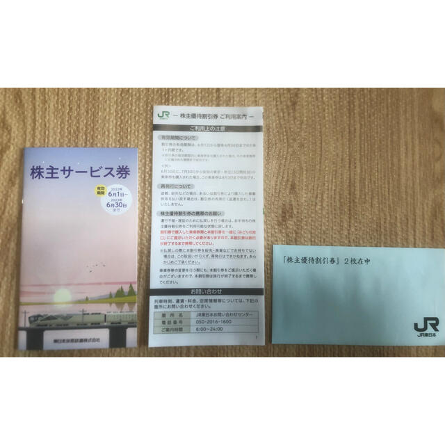 JR東日本　株主優待　2枚　株主サービス券その他