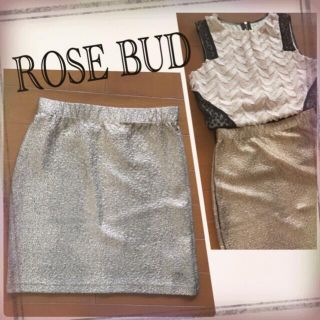 ローズバッド(ROSE BUD)の【ROSE  BUD】【motel】タイトミニスカート✳︎ラメ(ミニスカート)