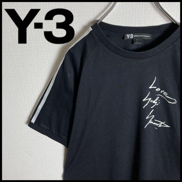 超希少デザイン】Y-3 ワンポイントロゴスリーストライプtシャツ 即完売
