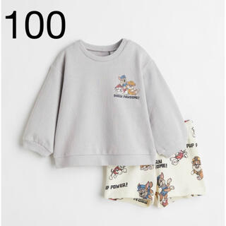 エイチアンドエム(H&M)の《最新作》新品未開封　パウパトロール　スウェットシャツ＆ショートパンツ　100(Tシャツ/カットソー)