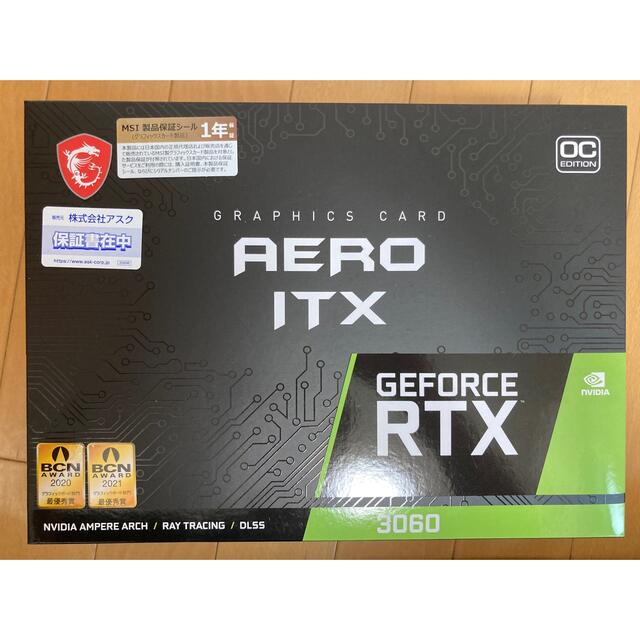 新品 MSI GeForce RTX 3060 AERO ITX 12G OCスマホ/家電/カメラ