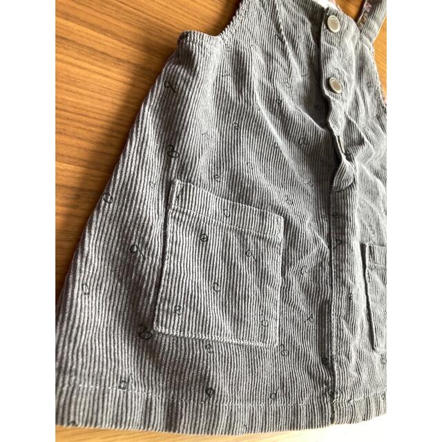 ZARA KIDS(ザラキッズ)のZARA コーデュロイ ジャンパースカート　美品 キッズ/ベビー/マタニティのキッズ服女の子用(90cm~)(ワンピース)の商品写真