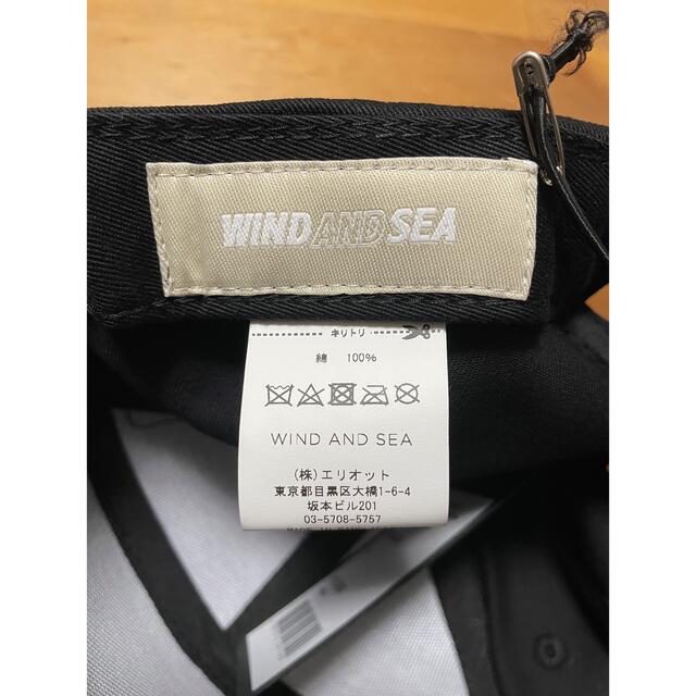 wind and sea 7Panelキャップ 新品BLACK 完売品 送料込み