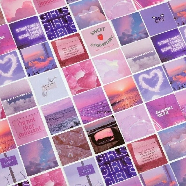 フレークシール ‪‪❤︎‬  ピンク の 空 ハート フォトジェニック  韓国 インテリア/住まい/日用品の文房具(シール)の商品写真