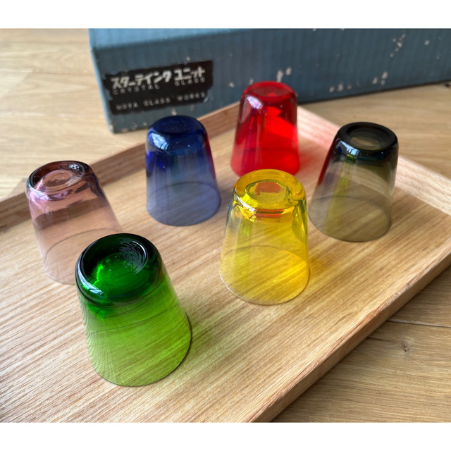 昭和レトロ ホヤ クリスタル 冷酒グラス　HOYA GLASS WORKS インテリア/住まい/日用品のキッチン/食器(アルコールグッズ)の商品写真