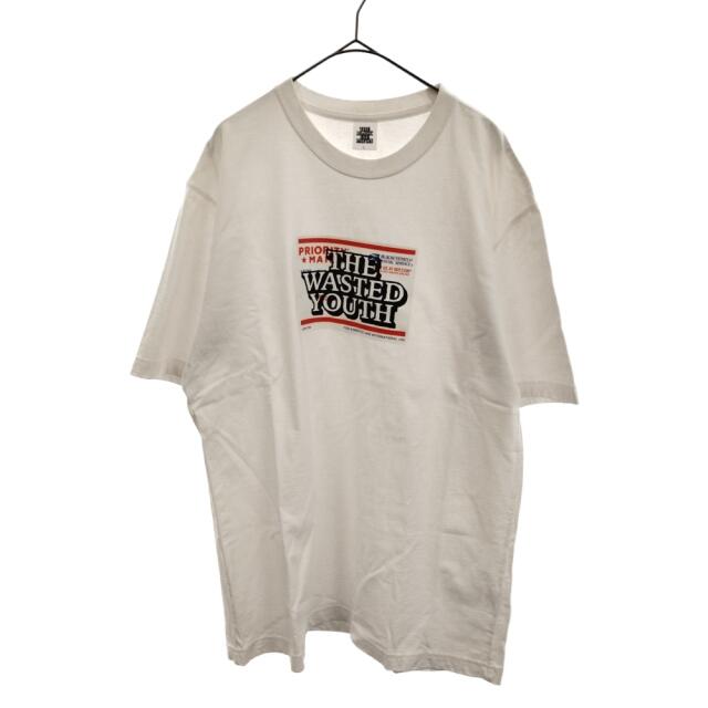 25センチ表記サイズTHE BLACK EYE PATCH ブラックアイパッチ ×Wasted Youth 21SS Print Tee フロント ロゴ プリント Tシャツ ホワイト