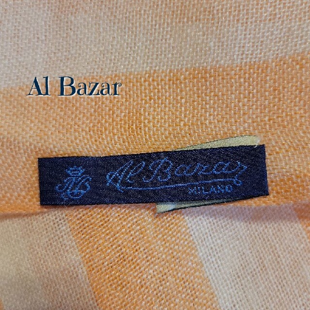未使用　イタリア　Al Bazar アルバザール　麻　ストール　メンズ メンズのファッション小物(ストール)の商品写真