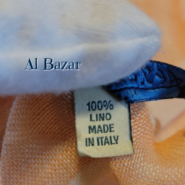 未使用　イタリア　Al Bazar アルバザール　麻　ストール　メンズ メンズのファッション小物(ストール)の商品写真