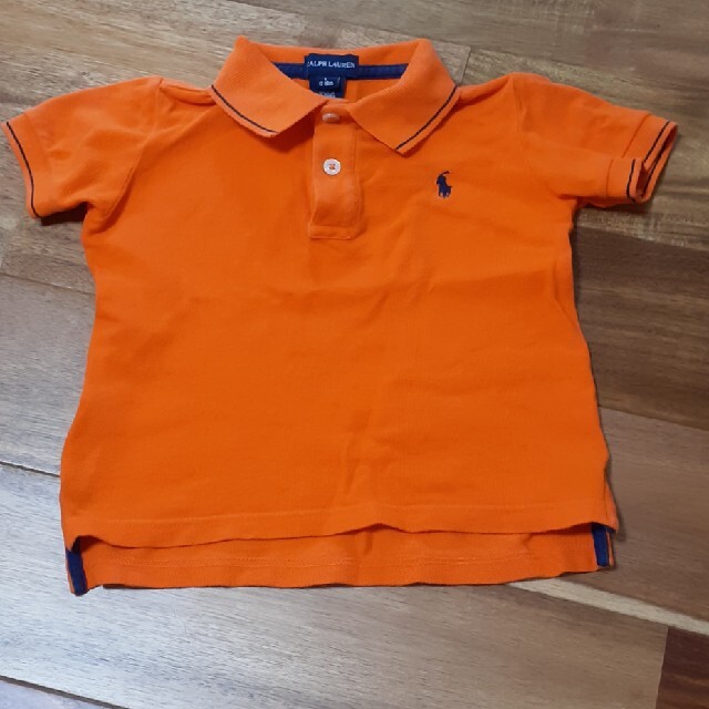 Ralph Lauren(ラルフローレン)のRALPH LAUREN🍊オレンジ🍊ポロシャツ、90中古 キッズ/ベビー/マタニティのキッズ服男の子用(90cm~)(Tシャツ/カットソー)の商品写真