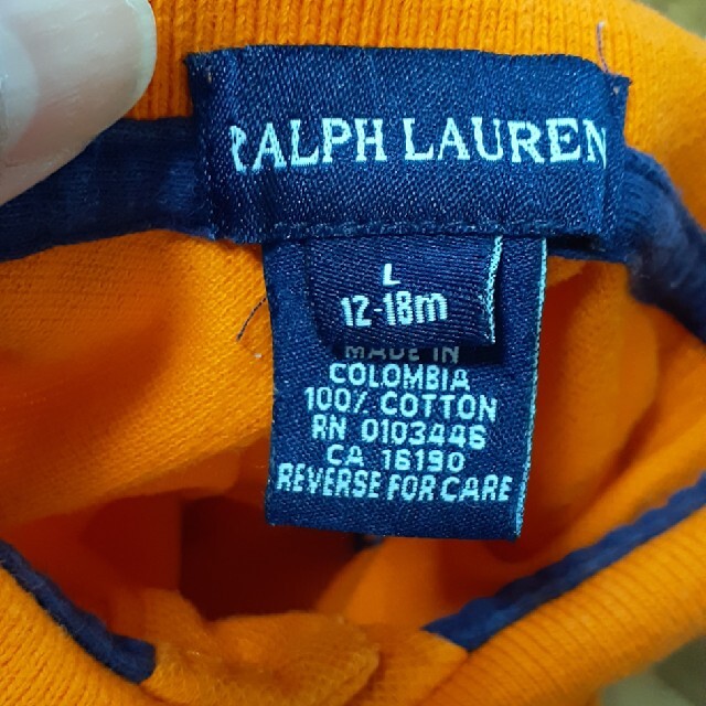 Ralph Lauren(ラルフローレン)のRALPH LAUREN🍊オレンジ🍊ポロシャツ、90中古 キッズ/ベビー/マタニティのキッズ服男の子用(90cm~)(Tシャツ/カットソー)の商品写真