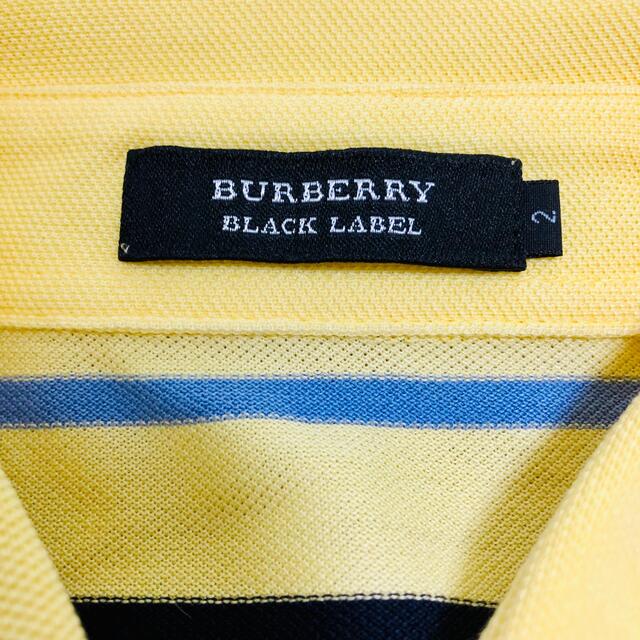 BURBERRY BLACK LABEL(バーバリーブラックレーベル)の☆BURBERRY BLACK LABEL ポロシャツ　イエロー　サイズ2 メンズのトップス(ポロシャツ)の商品写真