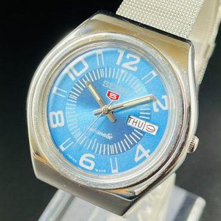 セイコー(SEIKO)の【美品】セイコー/SEIKO/37mm/自動巻/メンズ腕時計/水色(腕時計(アナログ))