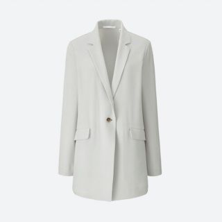 ユニクロ(UNIQLO)の【美品】UNIQLO ドレープロングジャケット(ノーカラージャケット)