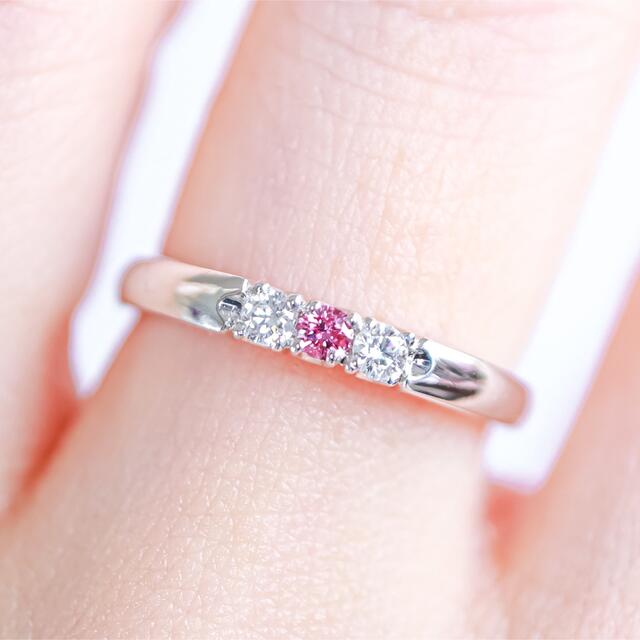 Fancy vivid purplish pink 0.038ctリング レディースのアクセサリー(リング(指輪))の商品写真