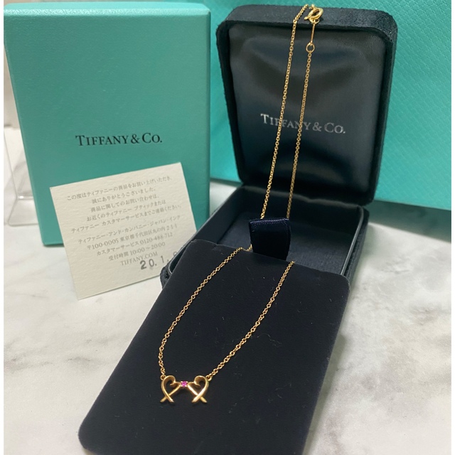 Tiffany & Co. - お値下げ美品tiffanyダブルラヴィングハートk18 Tiffany & Co. - お値下げ美品tiffanyダブルラヴィングハートk18