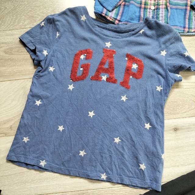 GAP Kids(ギャップキッズ)の120-130 長袖　半袖　4枚セット キッズ/ベビー/マタニティのキッズ服男の子用(90cm~)(Tシャツ/カットソー)の商品写真