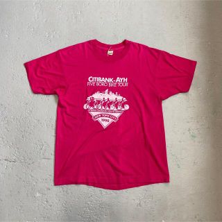 80s90s ビンテージTシャツ XL USA製 ピンク(Tシャツ/カットソー(半袖/袖なし))