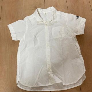 男の子　110cm  白カッターシャツ(Tシャツ/カットソー)