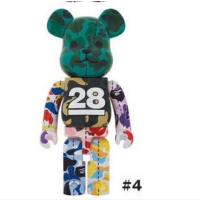 MEDICOM TOY(メディコムトイ)のBE@RBRICK BAPE(R) CAMO 28TH ANNIVERSARY ハンドメイドのおもちゃ(フィギュア)の商品写真