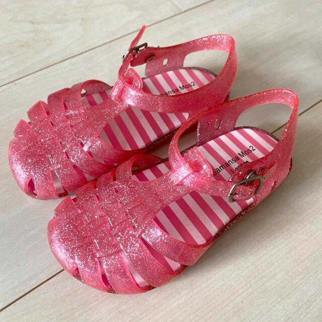LAGOM(ラーゴム)のサマンサモスモス　PVCサンダル　ピンク　16cm キッズ/ベビー/マタニティのキッズ靴/シューズ(15cm~)(サンダル)の商品写真