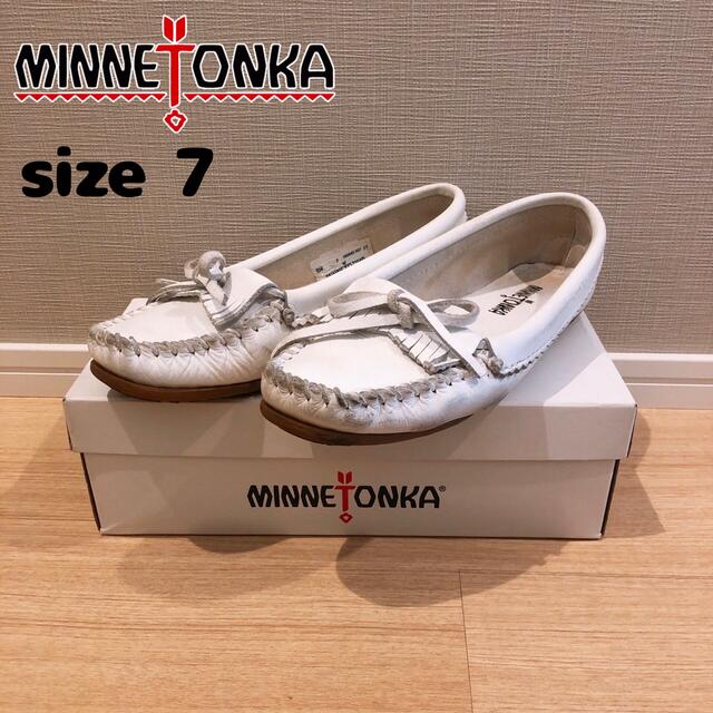MINNETONKA モカシン ホワイト MINNETONKA モカシン