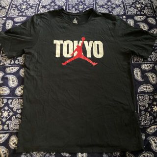 ナイキ(NIKE)の美品 ジャンプマンJORDAN ジョーダンNIKE XXL Tシャツ ナイキ 黒(Tシャツ/カットソー(半袖/袖なし))