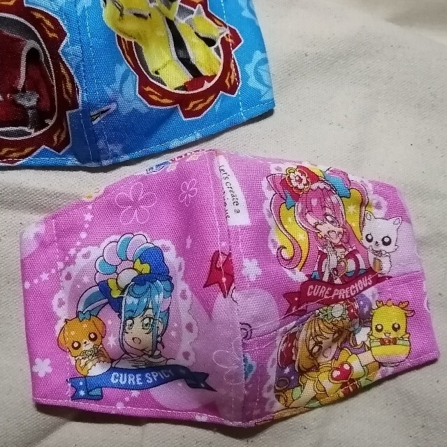 抗菌・接触冷感シャインクール使用　インナーマスク　デリシャスパーティプリキュアハンドメイド