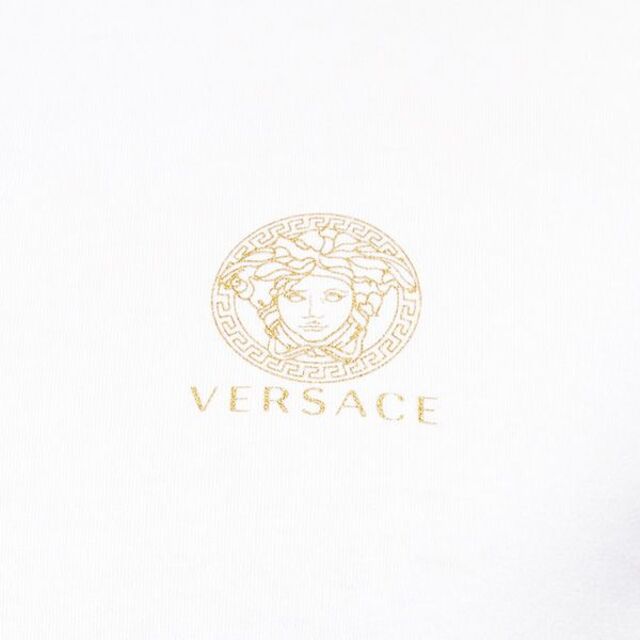 VERSACE(ヴェルサーチ)の12 VERSACE ブラック ホワイト クールネック 2枚セット size 5 メンズのトップス(Tシャツ/カットソー(半袖/袖なし))の商品写真