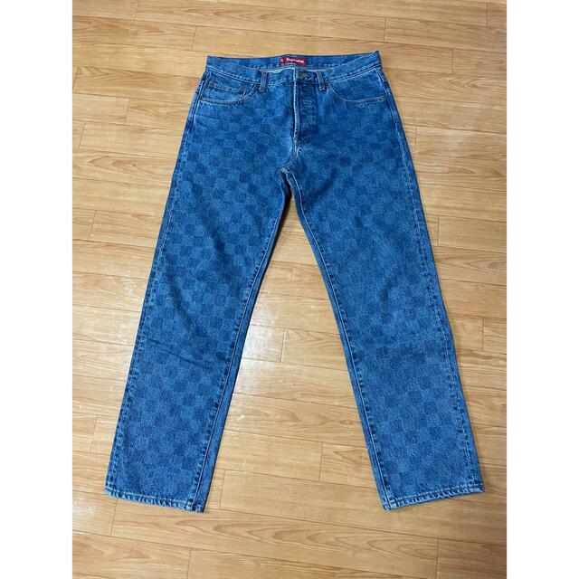 Supreme Regular Jean Checkerboard 32メンズ