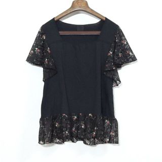 アナスイ(ANNA SUI)のアナスイ スクエア ネック 袖レース ペプラム トップス Tシャツ(Tシャツ(半袖/袖なし))