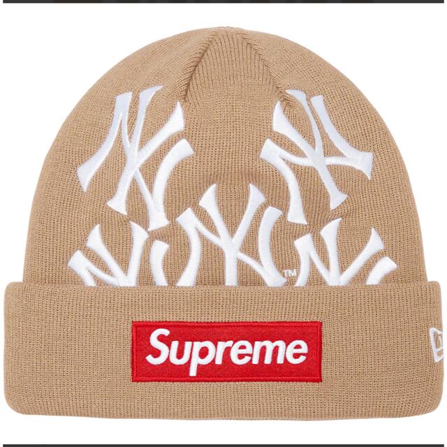 Supreme NY New Era Box Logo Beanie Tan 完璧 www.gold-and-wood.com