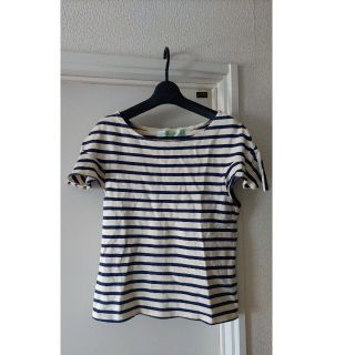 ドットアンドストライプスチャイルドウーマン(Dot&Stripes CHILDWOMAN)のボーダーカットソー　フレアースリーブ(カットソー(半袖/袖なし))