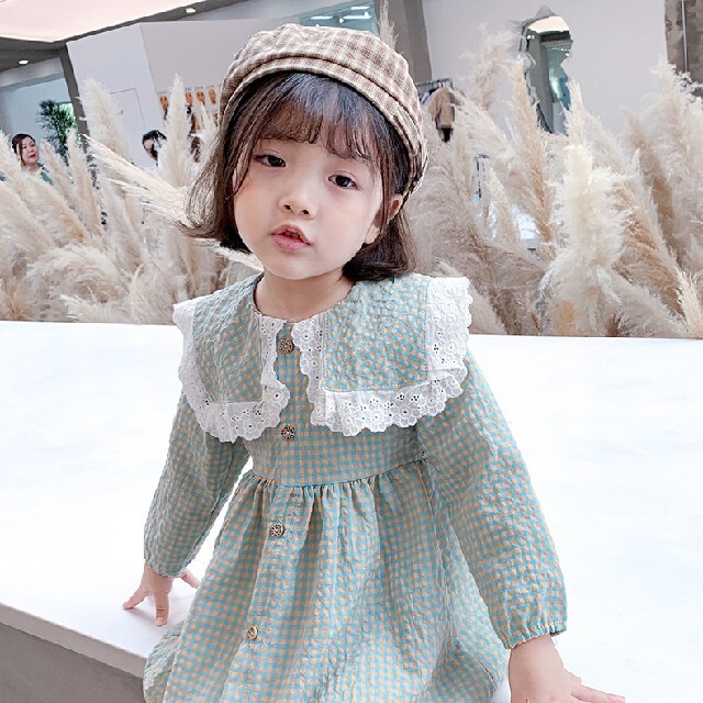 チェックワンピース キッズ/ベビー/マタニティのキッズ服女の子用(90cm~)(ワンピース)の商品写真