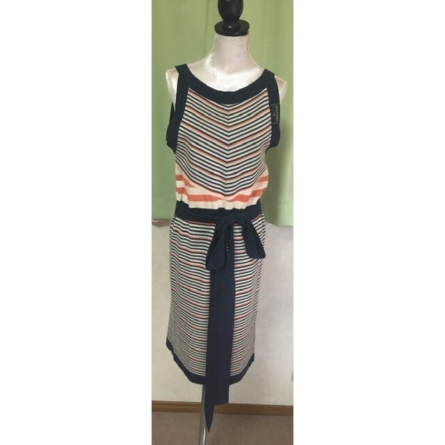 【日本製】 CHANEL お値下げ品 シャネル ボーダー ワンピース カシミア入り - ひざ丈ワンピース 【日本製】 CHANEL お値下げ品 シャネル ボーダー ワンピース カシミア入り - ひざ丈ワンピース