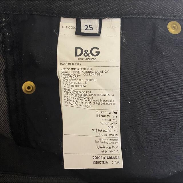 DOLCE&GABBANA(ドルチェアンドガッバーナ)の【専用】D&G ブラックデニムミニスカート サイズ25 レディースのスカート(ミニスカート)の商品写真