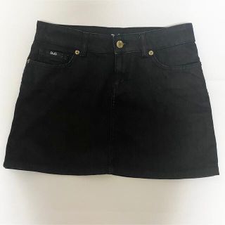 ドルチェアンドガッバーナ(DOLCE&GABBANA)の【専用】D&G ブラックデニムミニスカート サイズ25(ミニスカート)