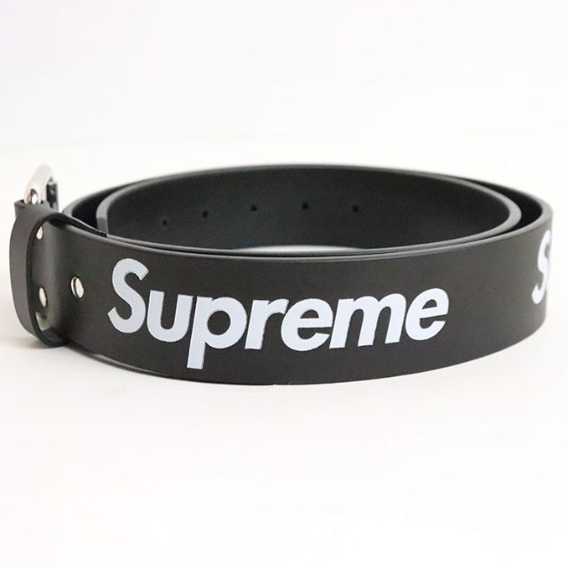 2極タイプ Supreme Repeat Leather Belt Black サイズS/M - 通販