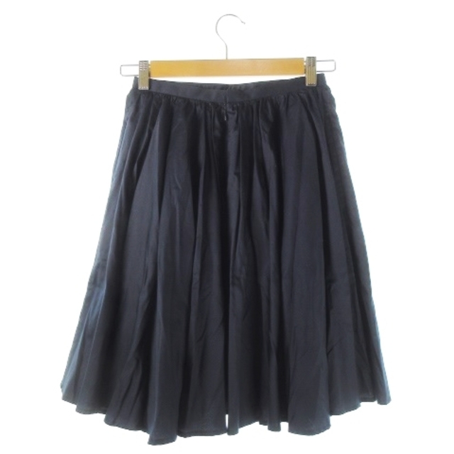 ELFORBR(エルフォーブル)のエルフォーブル ELFORBR スカート ギャザー ひざ丈 コットン 36 紺 レディースのスカート(ひざ丈スカート)の商品写真