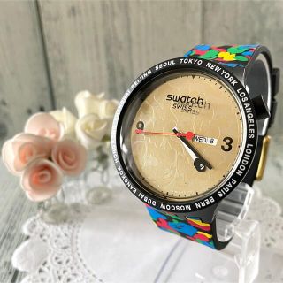 スウォッチ(swatch)の【美品】Swach × A BATHING APE アベイシングエイプ 腕時計(腕時計(アナログ))