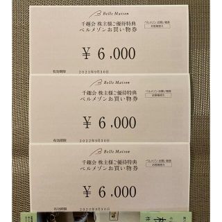 ベルメゾン(ベルメゾン)の千趣会　株主優待　¥18,000分(ショッピング)