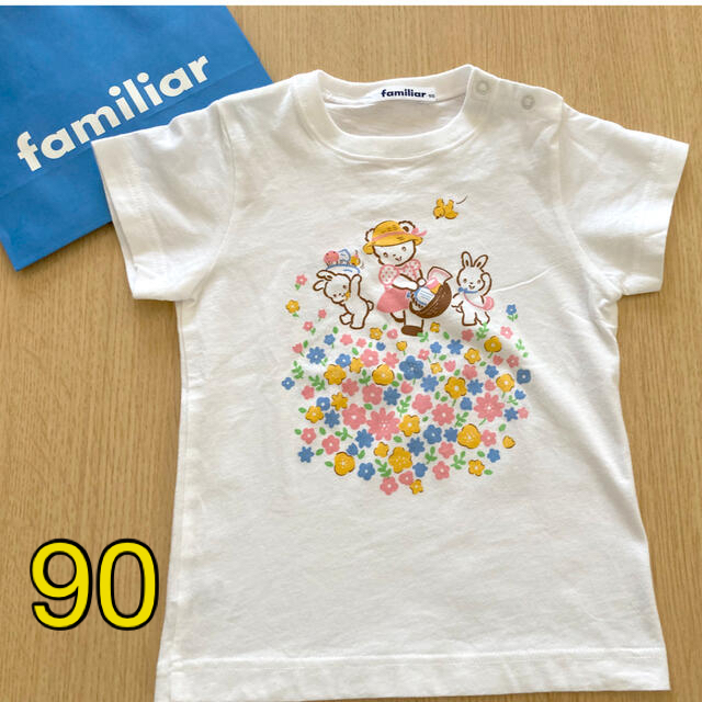 familiar(ファミリア)の美品＊ファミリア familiar おはなしTシャツ 《90》 キッズ/ベビー/マタニティのキッズ服女の子用(90cm~)(Tシャツ/カットソー)の商品写真