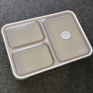 薄型弁当箱 フードマン foodman 弁当箱 中古 グレー 保温保冷バッグ付(弁当用品)