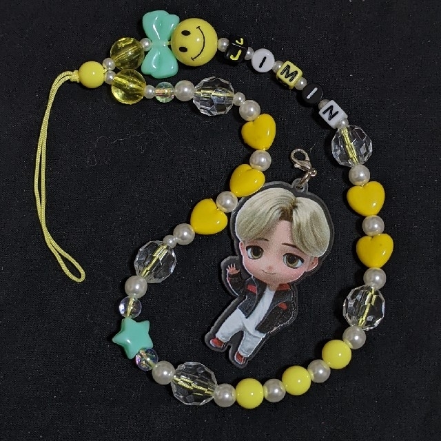 防弾少年団(BTS)(ボウダンショウネンダン)の💛BTS 防弾少年団 JIMIN スマホストラップ💛TinyTAN ジミン エンタメ/ホビーのタレントグッズ(アイドルグッズ)の商品写真