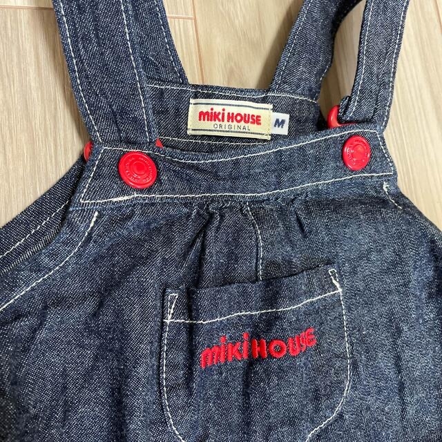 mikihouse(ミキハウス)のミキハウス　6分丈オーバーオール キッズ/ベビー/マタニティのベビー服(~85cm)(ロンパース)の商品写真