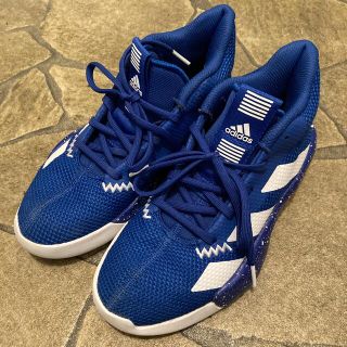 アディダス(adidas)の【adidas⭐︎22cm】ブルーのミッドカット・バスケットシューズ(スニーカー)