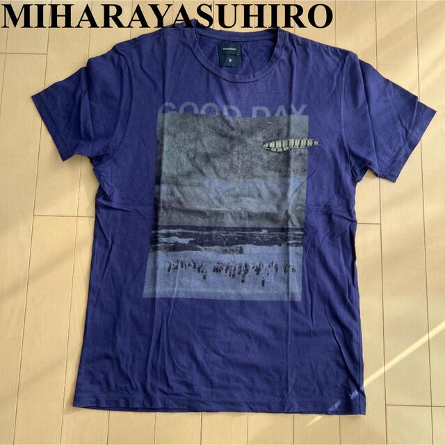 MIHARAYASUHIRO(ミハラヤスヒロ)のTシャツ　ミハラヤスヒロ　ブルー　半袖 メンズのトップス(Tシャツ/カットソー(半袖/袖なし))の商品写真