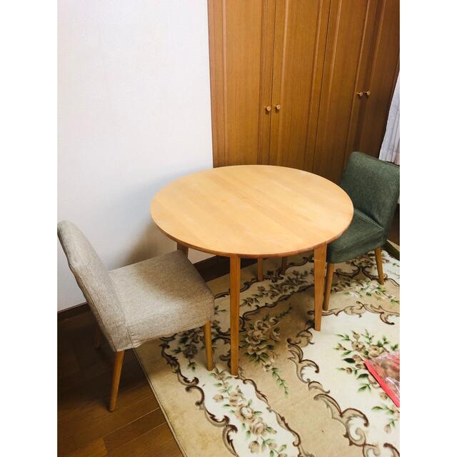 モモナチュラル ラウンドテーブル 円卓-