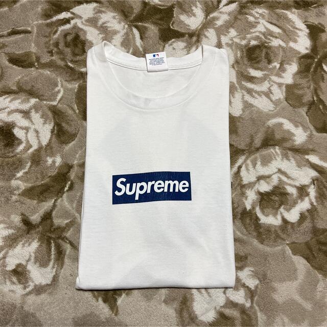 15ss Supreme Yankees Box Logo tee tシャツ L